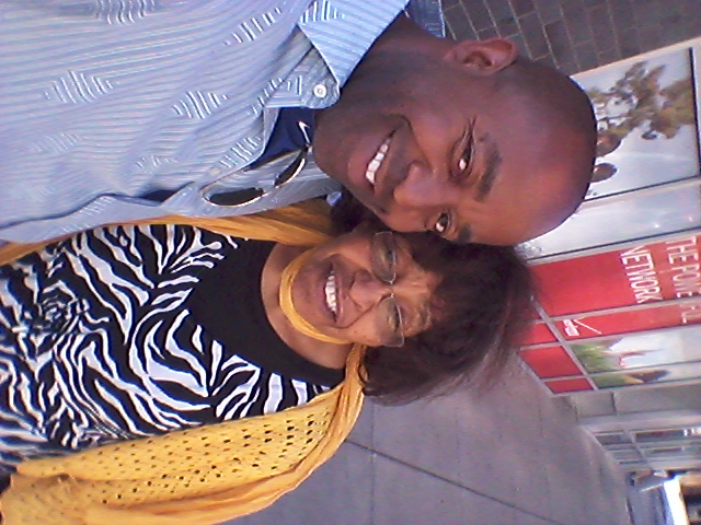 Author and mother working together